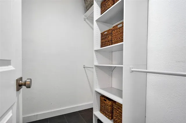 a close view of walk in closet