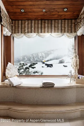 a living room with furniture and a book shelf