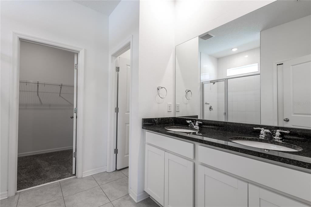 11851 Brighton Knoll Loop Riverview, FL 33579 - Photo 15 of 28 a bathroom with a granite countertop sink and a mirror