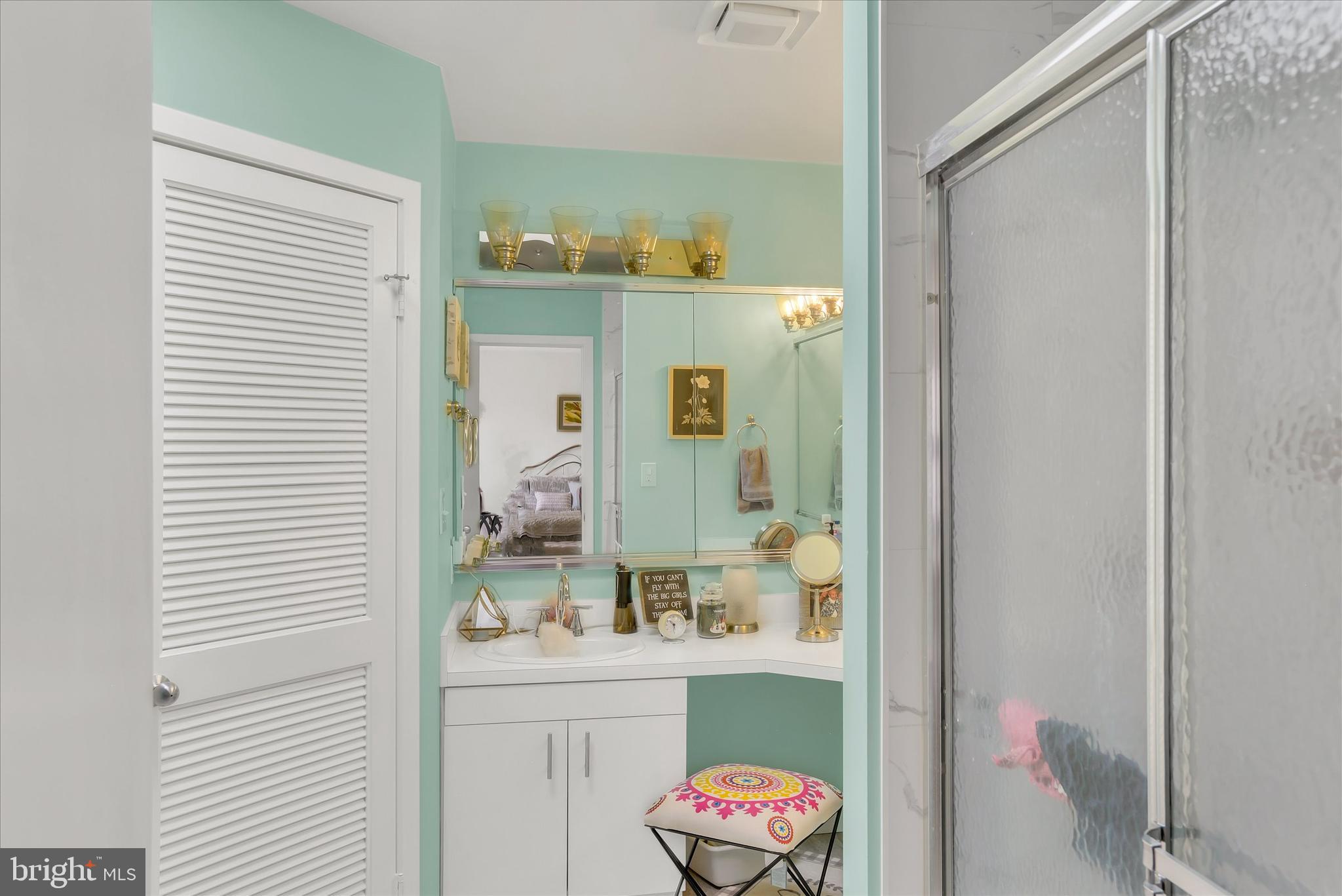 41 Stirrup Court, Unit 7 Baltimore, MD 21208 - Photo 22 of 34 a bathroom with a sink and a mirror