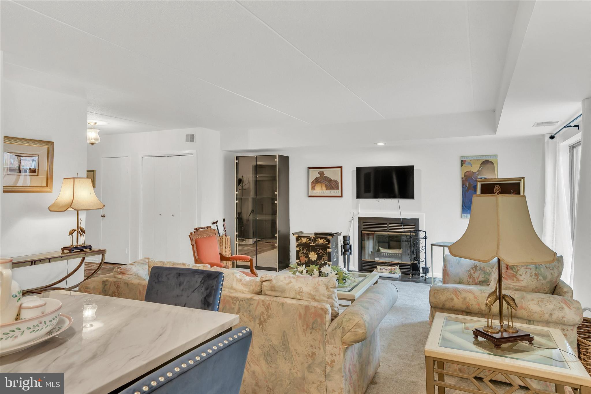 41 Stirrup Court, Unit 7 Baltimore, MD 21208 - Photo 6 of 34 a living room with furniture flat screen tv and fireplace
