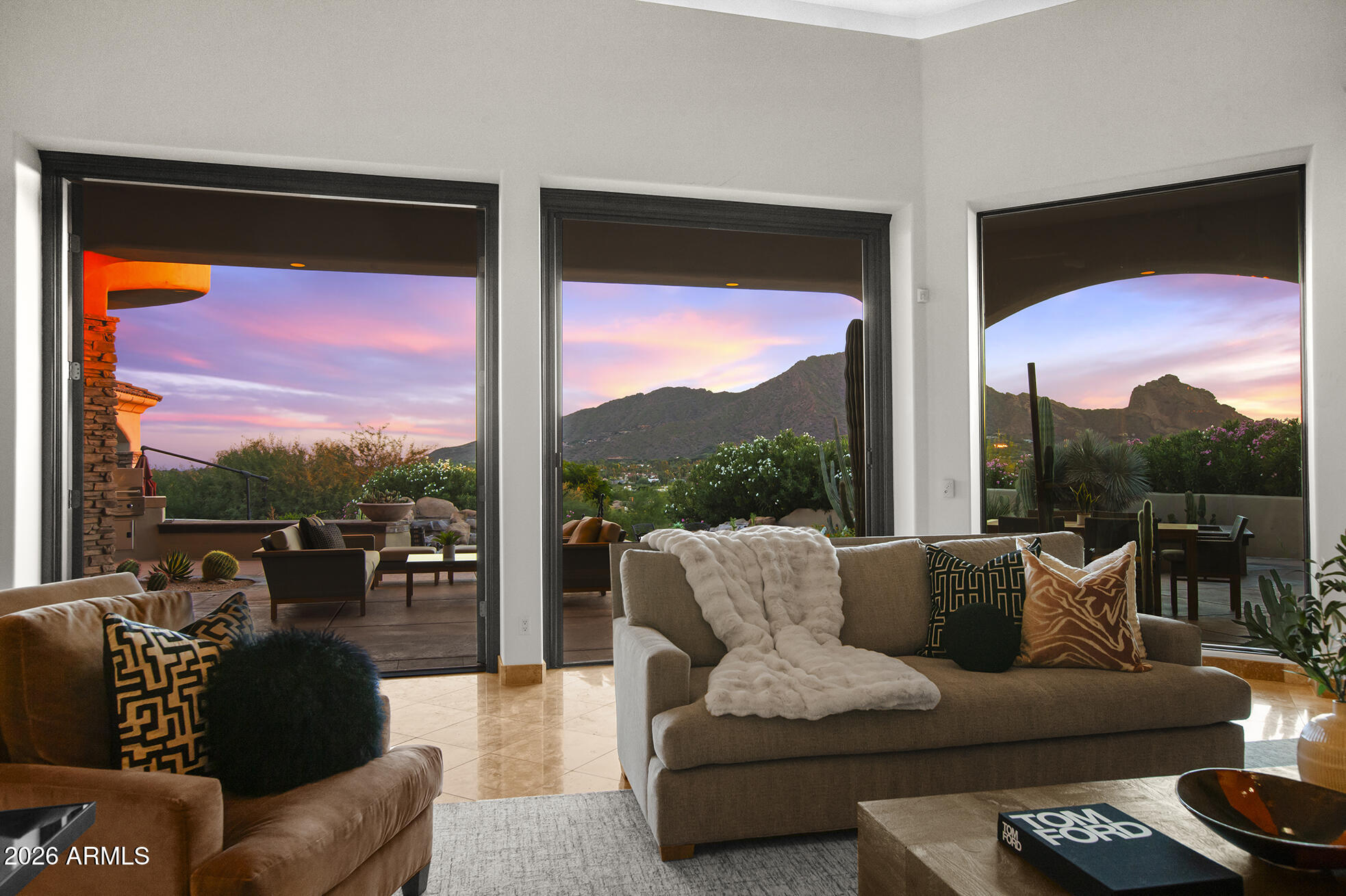 6207 East Indian Bend Road Paradise Valley, AZ 85253 - Photo 6 of 42 Great room view of Camelback