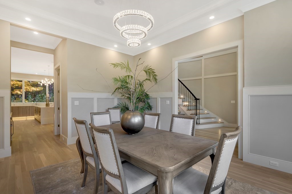 50 Gould Road Newton, MA 02468 - Photo 10 of 12 a view of a dining room with furniture and wooden floor