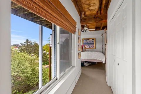 a view of a balcony and entryway