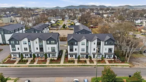 a view of a town with residential houses