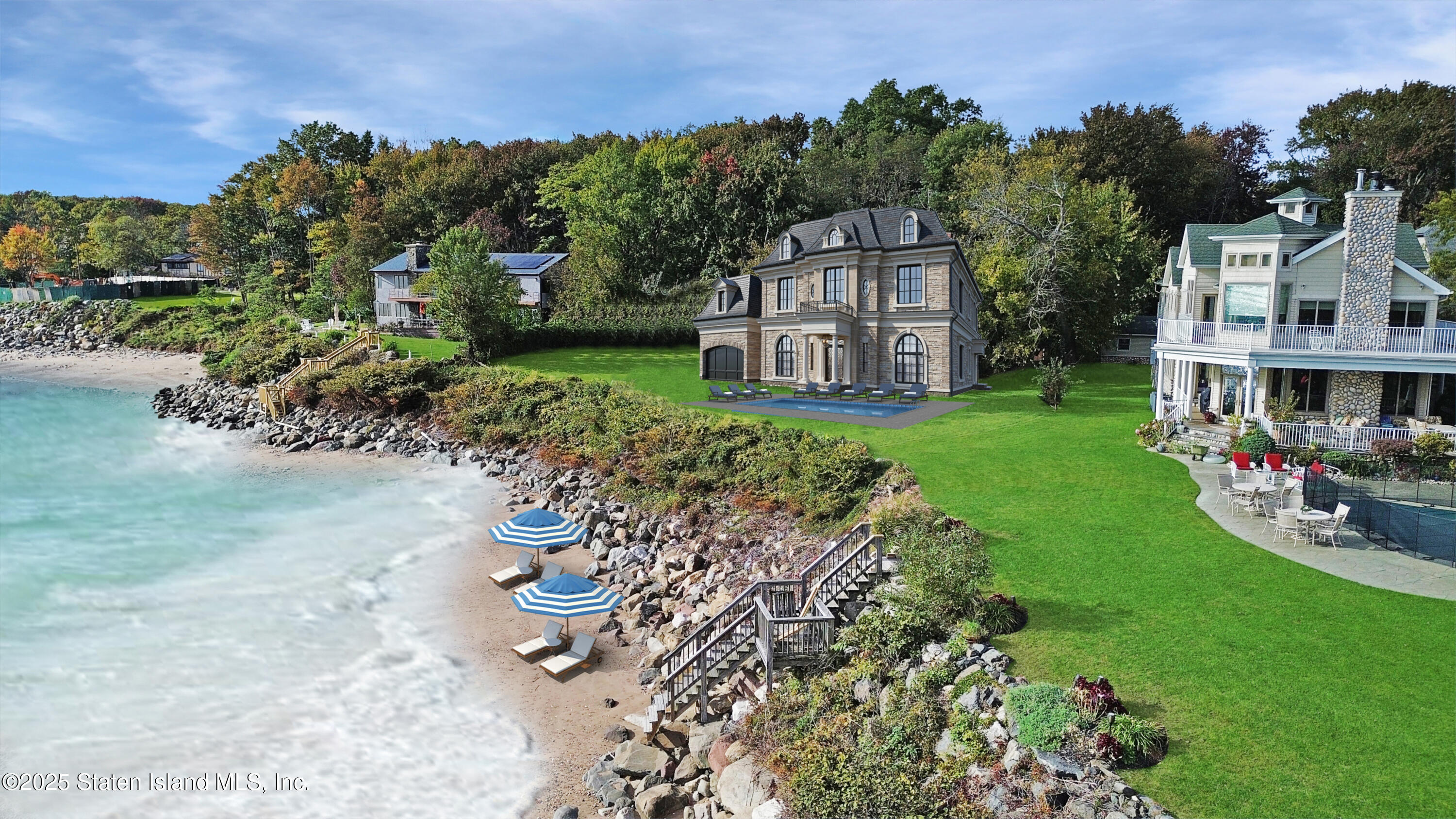 0 Yeomalt Avenue Staten Island, NY 10312 - Photo 7 of 7 an aerial view of a house with yard and lake view in back