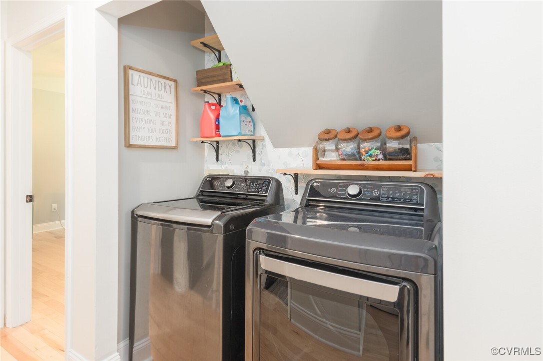 7313 Key Deer Circle Midlothian, VA 23112 - Photo 12 of 45 a utility room with dryer and washer