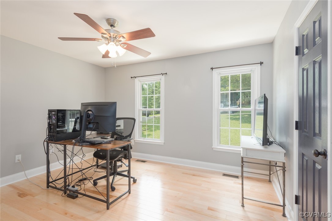7313 Key Deer Circle Midlothian, VA 23112 - Photo 14 of 45 a workspace with wooden floor and a window