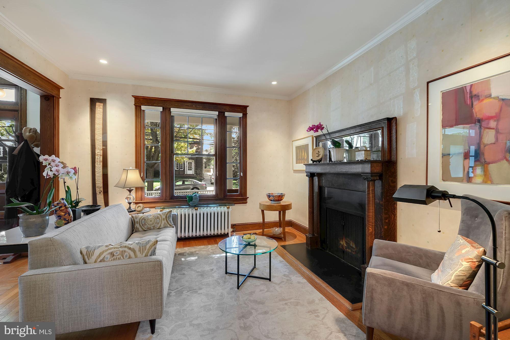 3523 Bradley Lane Chevy Chase, MD 20815 - Photo 7 of 28 Living room with fireplace