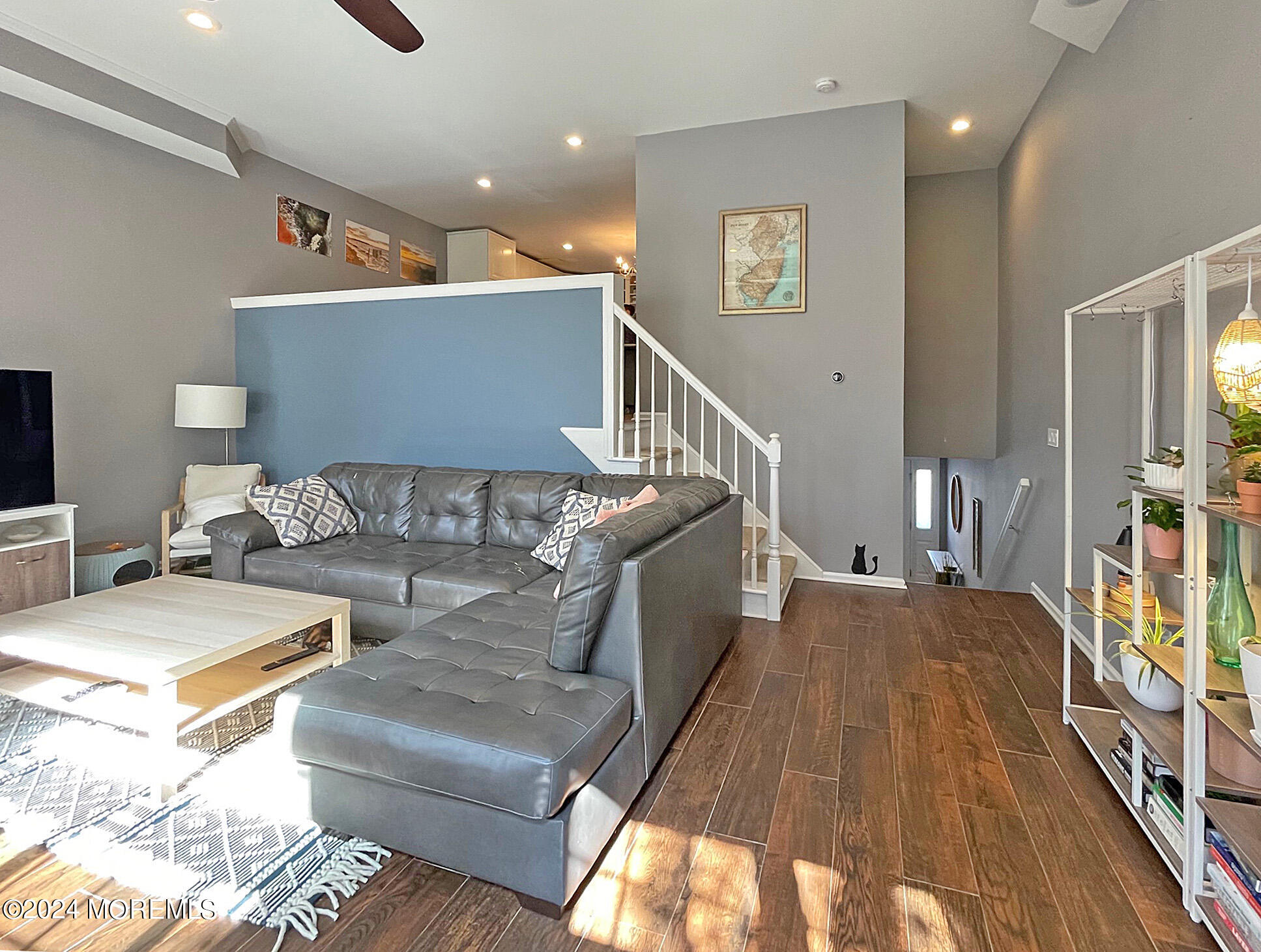 139 3rd Street, Unit 2 Keyport, NJ 07735 - Photo 27 of 36 a living room with furniture and a flat screen tv