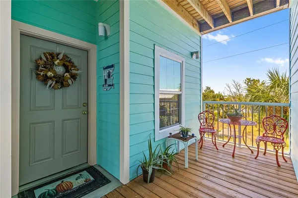 a view of a entryway door front of house
