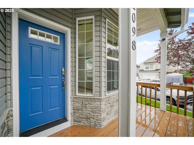 a view of front door of house