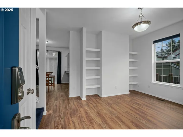 a view interior of a house with wooden floor