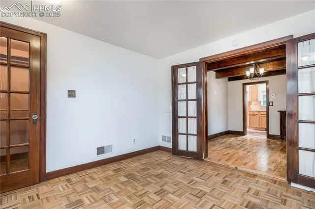 a view of an empty room