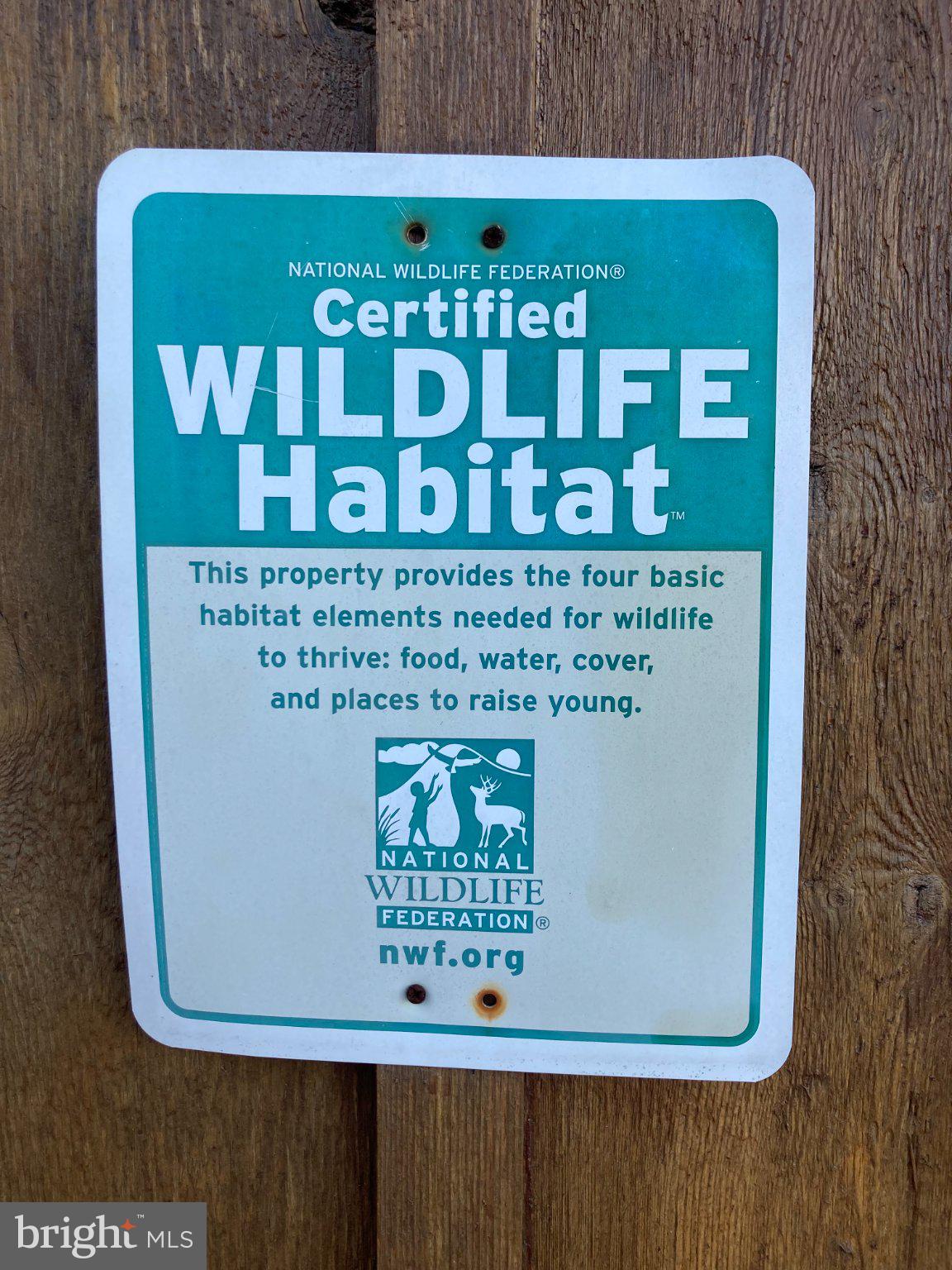 2199 Cheyennes Trail Gerrardstown, WV 25420 - Photo 57 of 63 Certified Wildlife Habitat Sign