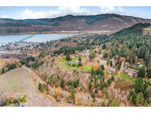 a view of a lake with mountains in the background