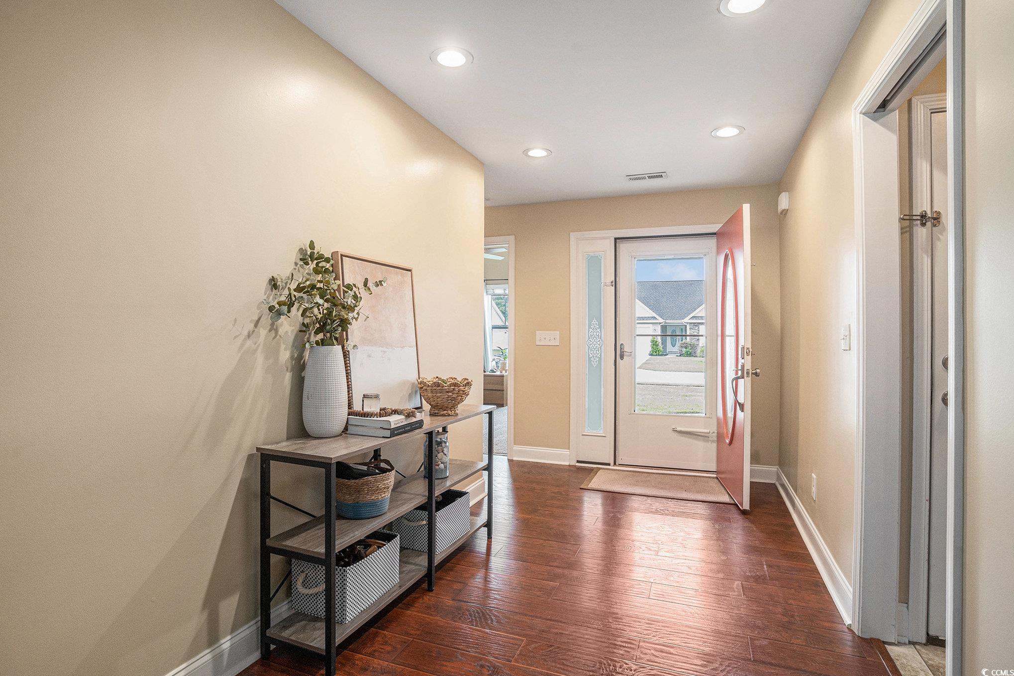 276 Avery Drive Myrtle Beach, SC 29588 - Photo 3 of 26 Entryway with dark wood-style floors and recessed