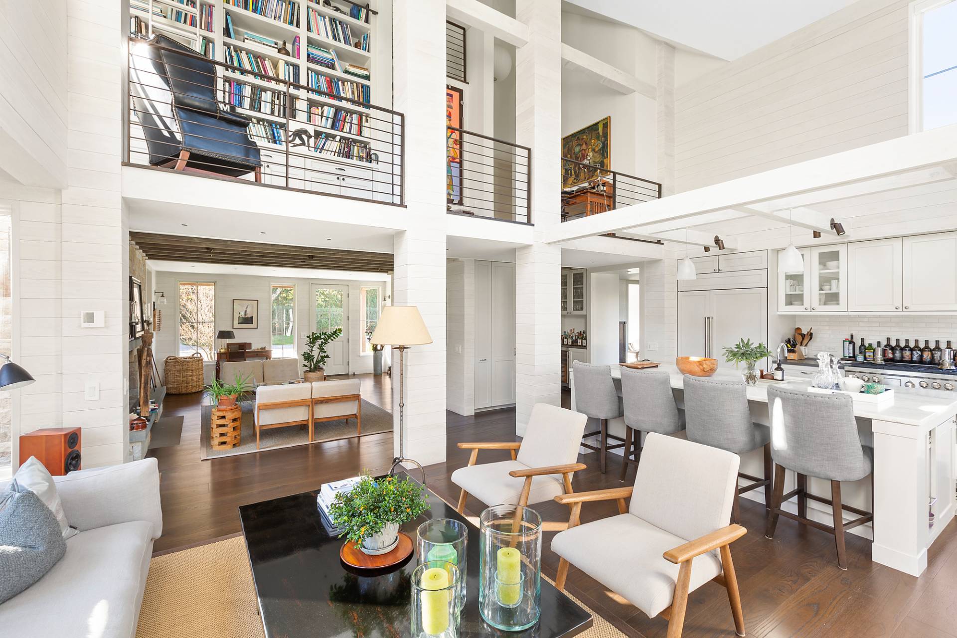 467 Further Lane Amagansett, NY 11930 - Photo 8 of 23 a living room with fireplace furniture and a large window