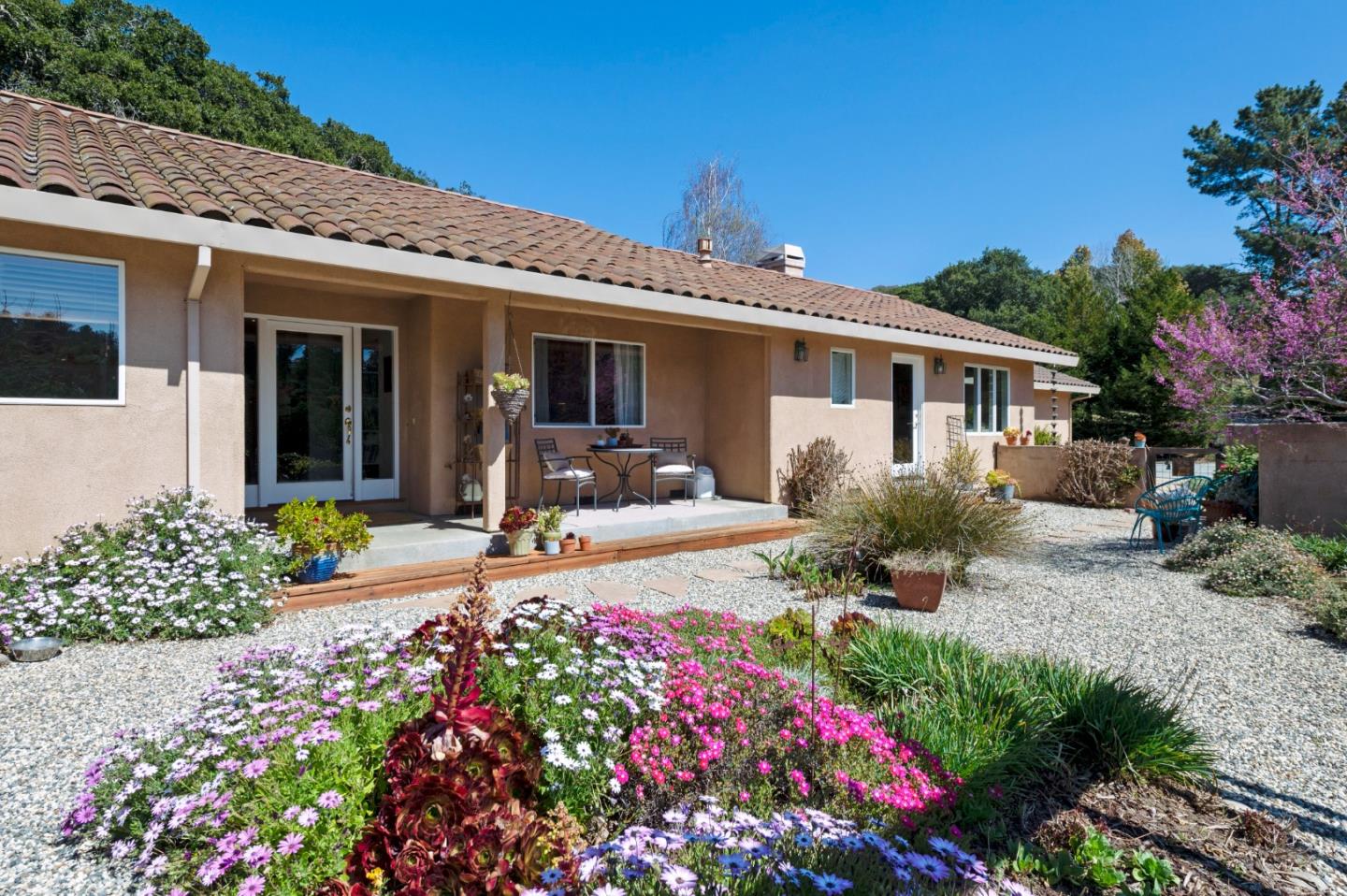 a view of a house with patio