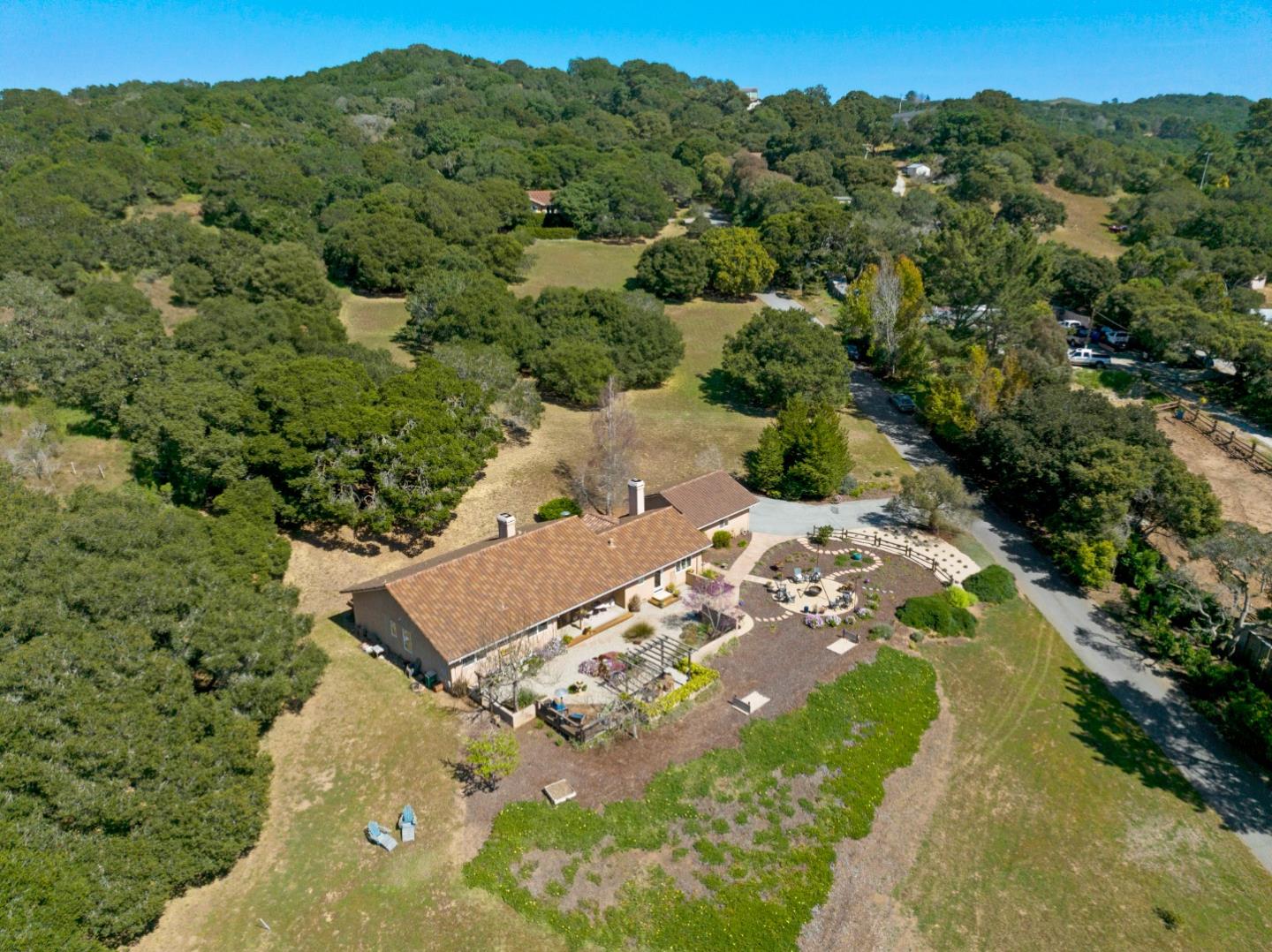 481 Maher Road Watsonville, CA 95076 - Photo 2 of 34 an aerial view of a house with mountain view