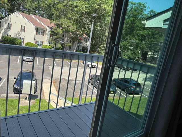 a view of house from a balcony
