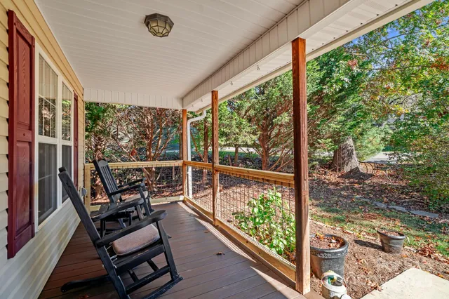 a view of a two chair in the balcony