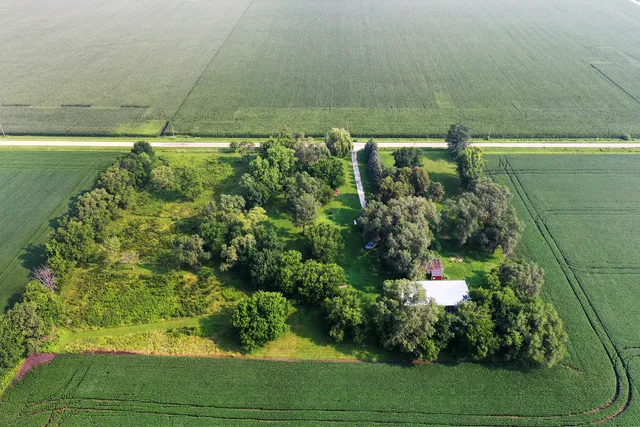 a bird view of a house