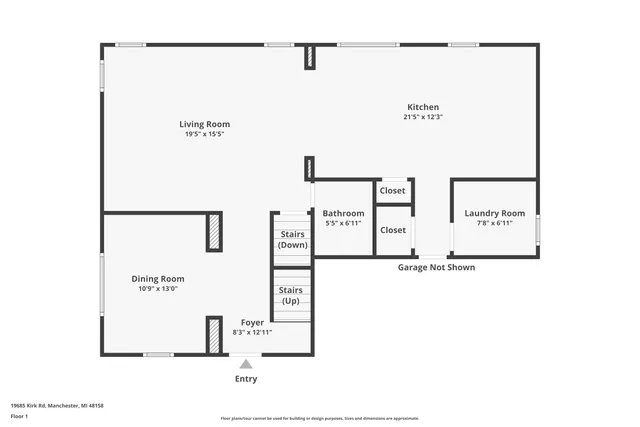 $449,900 | 19685 Kirk Road, Manchester, MI 48158