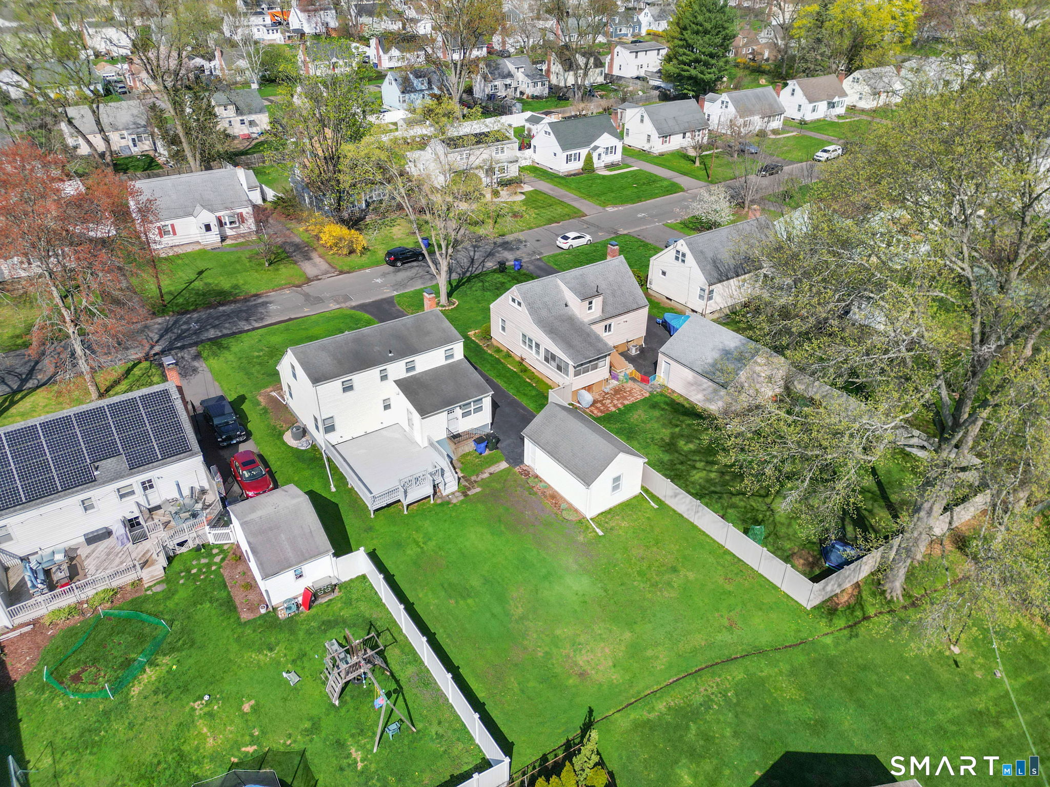 24 Madsen Road West Hartford, CT 06110 - Photo 37 of 38 an aerial view of residential houses with outdoor space