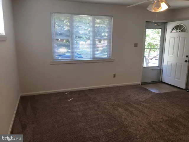 an empty room with a window