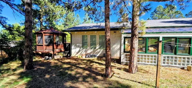 front view of a house with a tree