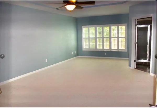 an empty room with a window