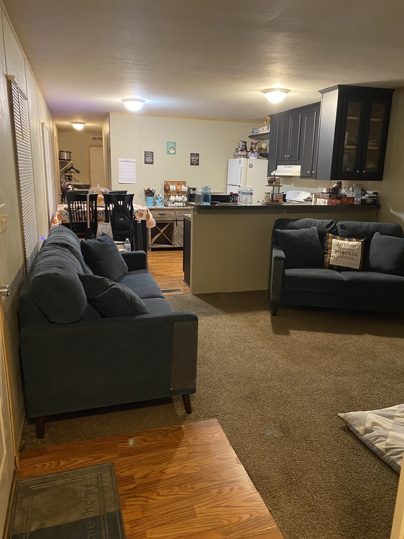 36 Cedar Street Minooka, IL 60447 - Photo 2 of 12 a living room with stainless steel appliances granite countertop furniture and a kitchen view