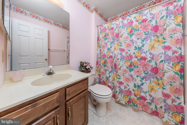a bathroom with a sink toilet and a mirror