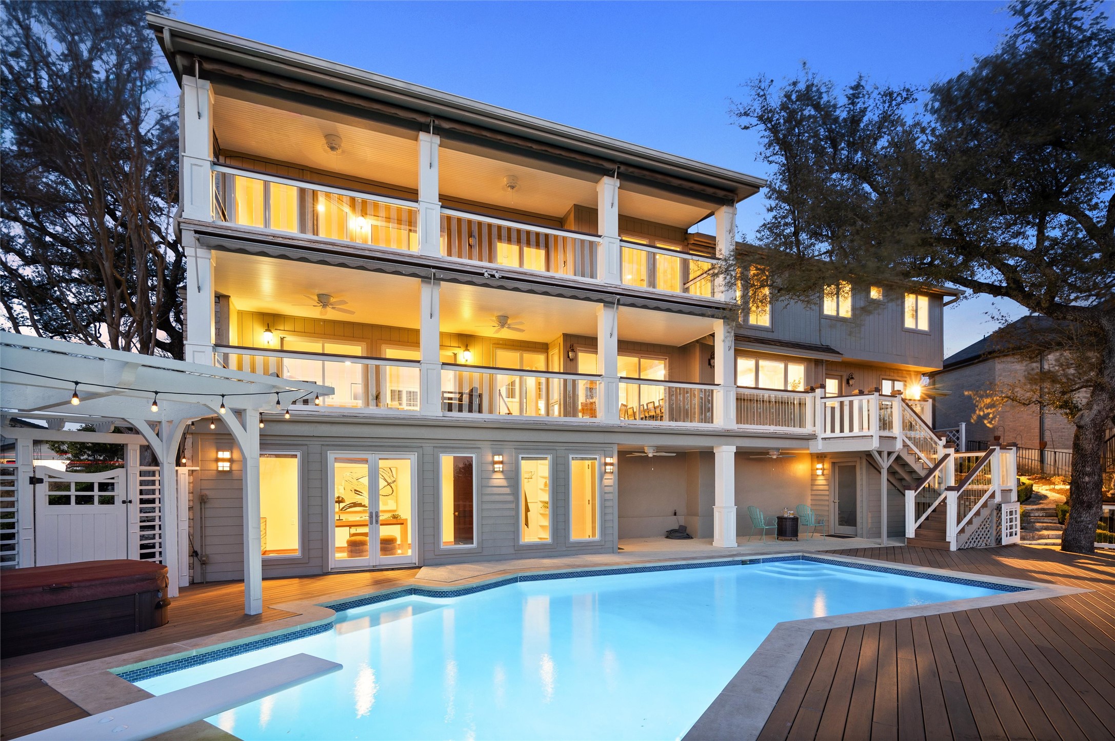 a front view of a building