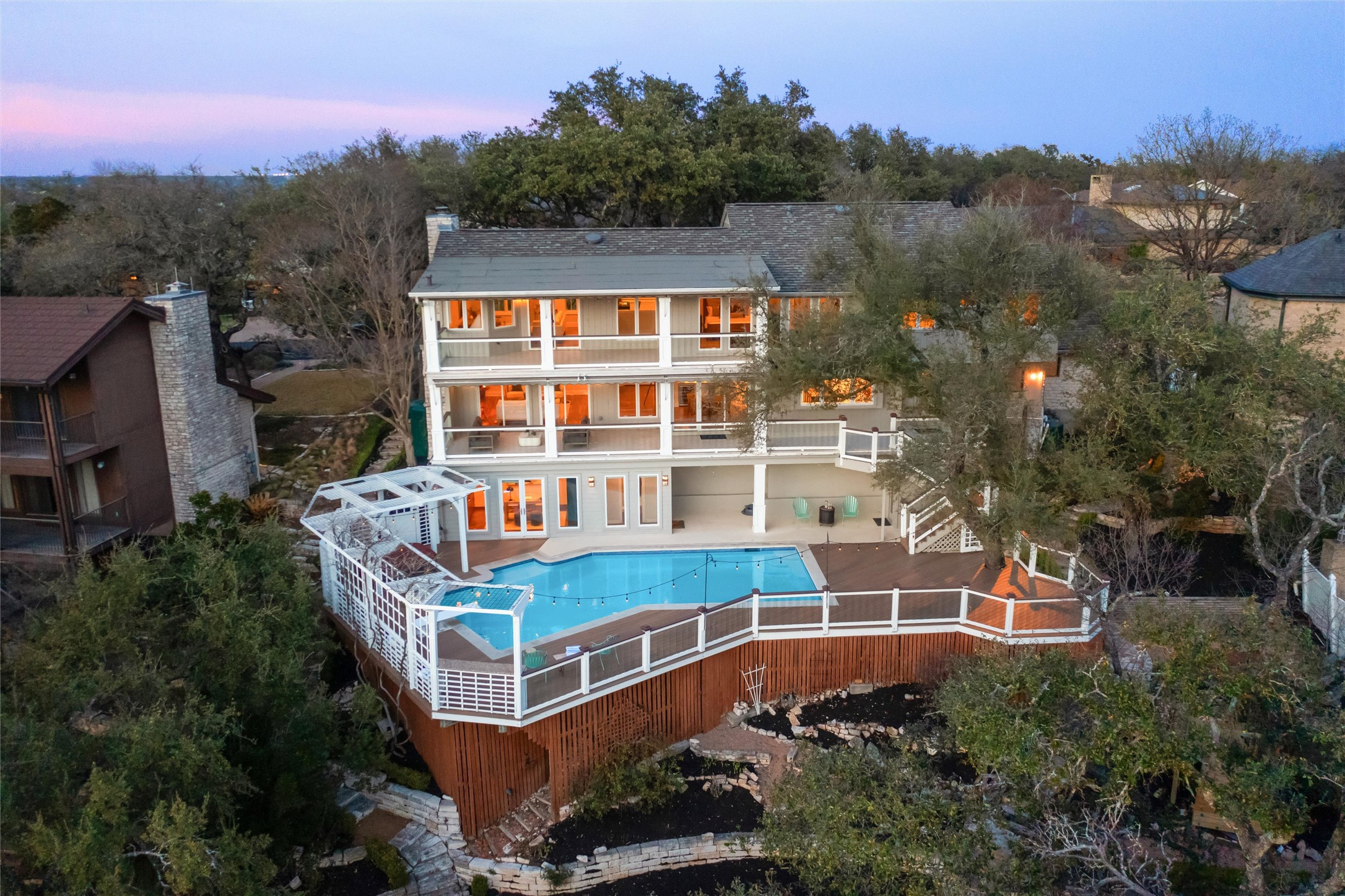 5301 Valburn Circle Austin, TX 78731 - Photo 36 of 39 an aerial view of a house with a garden