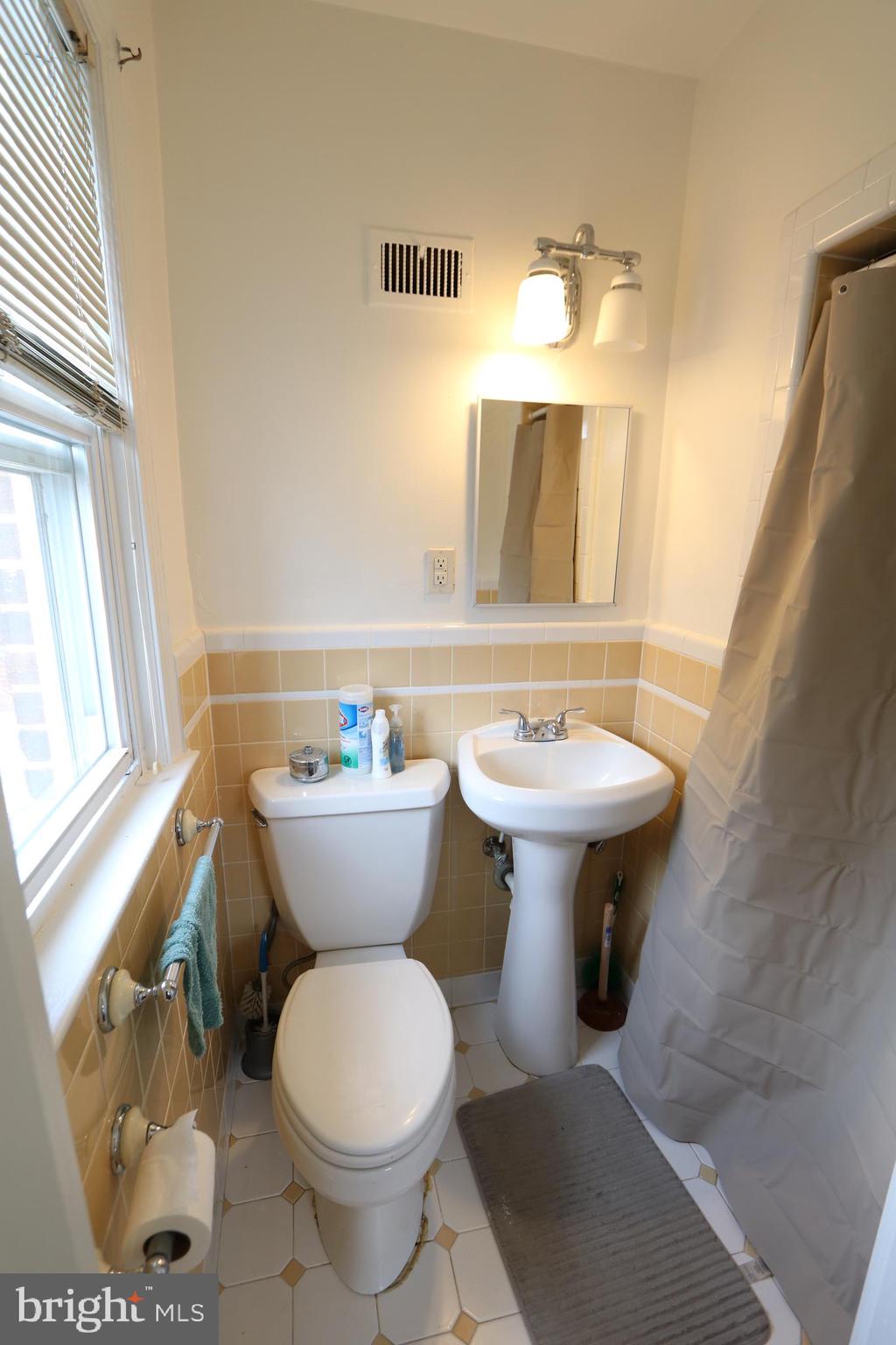 2038 34th Street Southeast Washington, DC 20020 - Photo 19 of 32 a bathroom with a sink toilet and mirror