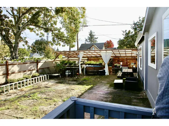 a view of a house with a patio