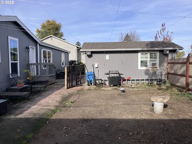 a view of a house with patio