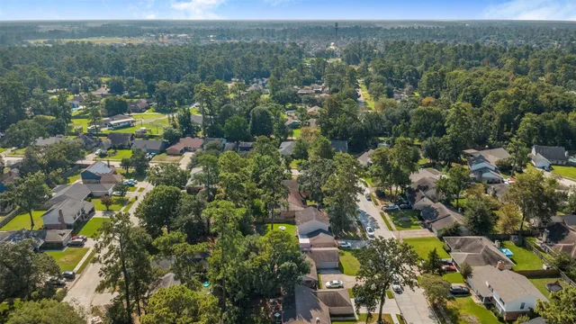 an aerial view of multiple house