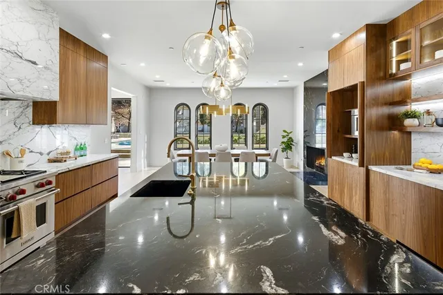 an entryway with wooden floor