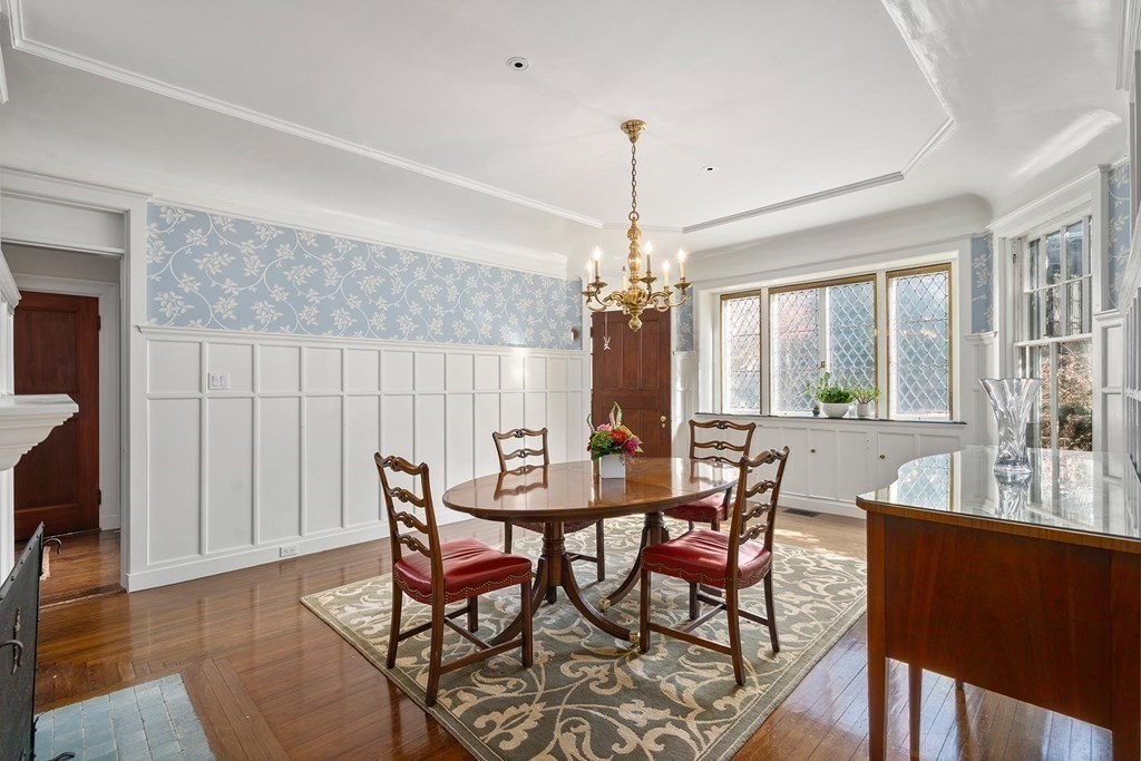 37 Circuit Road Brookline, MA 02467 - Photo 11 of 37 a view of a dining room with furniture window and wooden floor