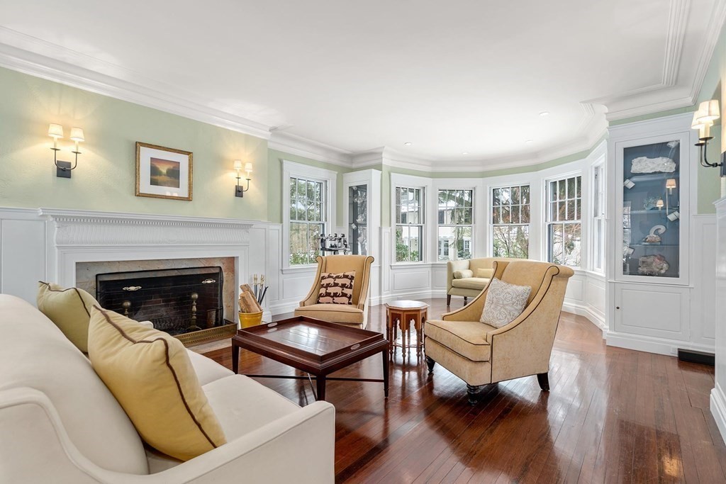 37 Circuit Road Brookline, MA 02467 - Photo 9 of 37 a living room with furniture and a fireplace
