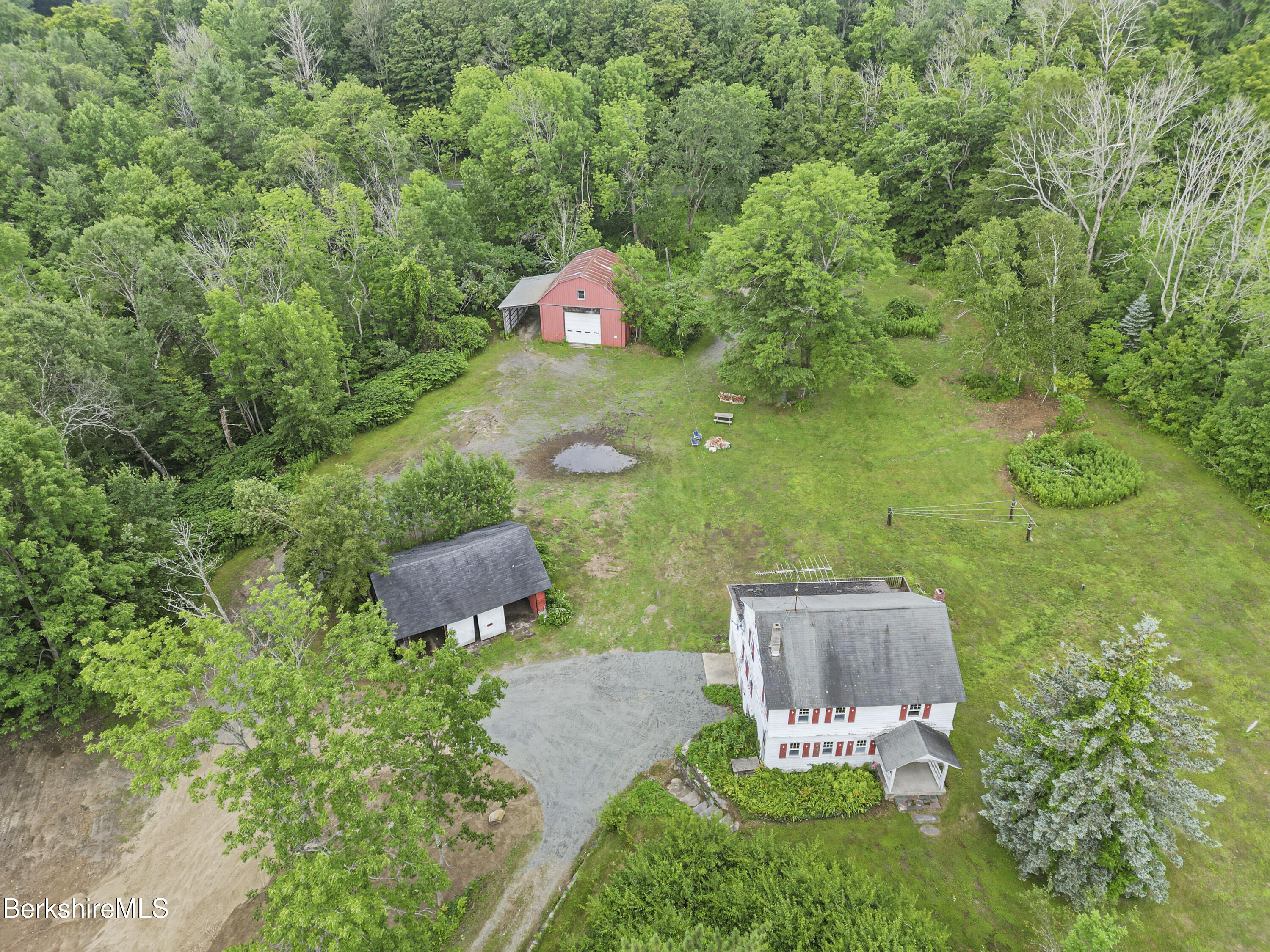132 South Washington State Road Washington, MA 01223 - Photo 39 of 41 an aerial view of a house with a yard