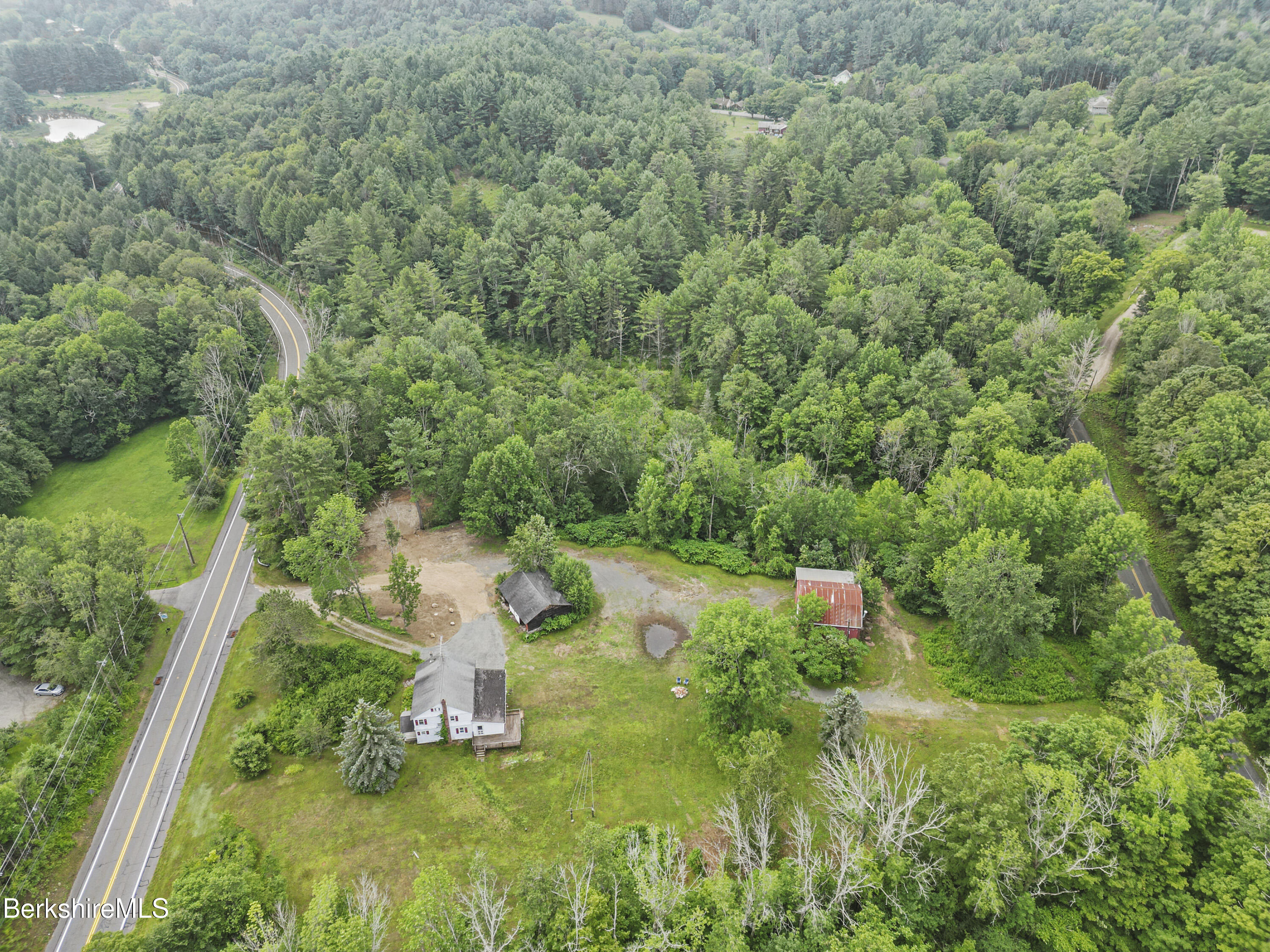 132 South Washington State Road Washington, MA 01223 - Photo 40 of 41 an aerial view of residential house with outdoor space and trees all around