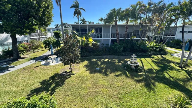 a view of a backyard