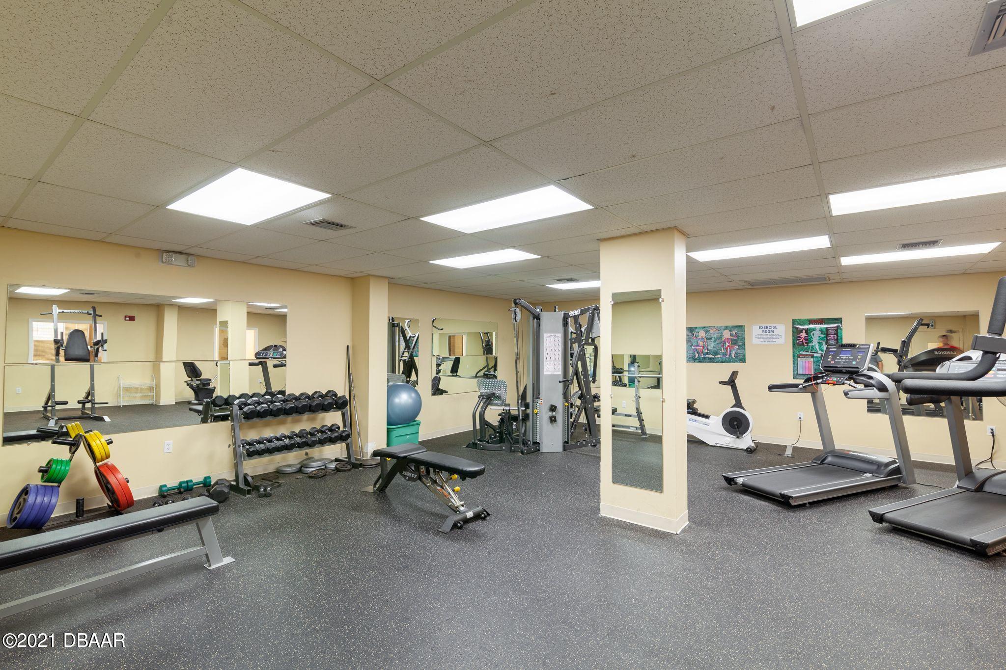 1415 Ocean Shore Boulevard, Unit 903 Ormond Beach, FL 32176 - Photo 41 of 47 a view of a room with gym equipment
