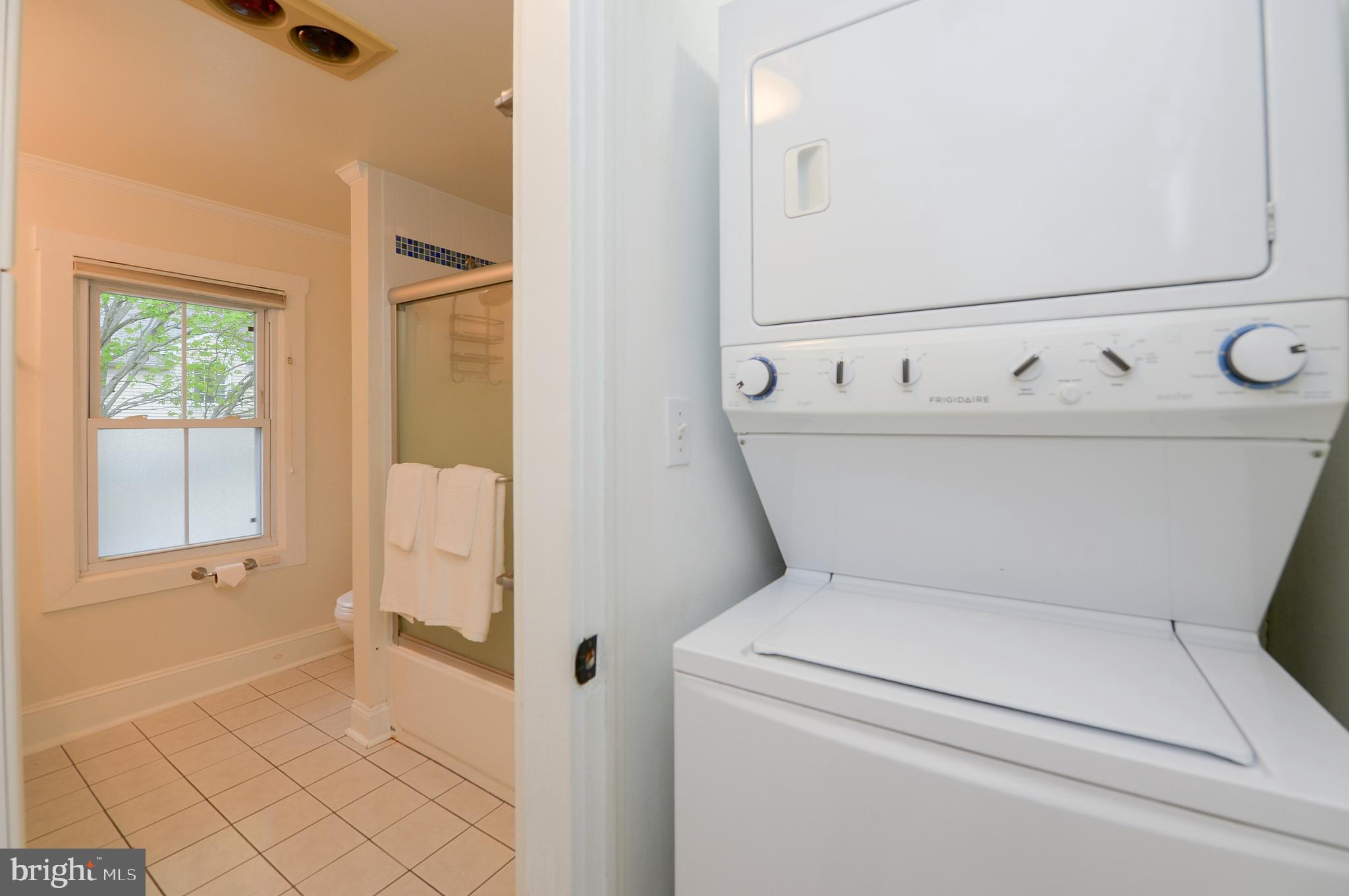 209 Riverview Road Swarthmore, PA 19081 - Photo 28 of 50 Hall Bathroom with Stackable Washer and Dryer