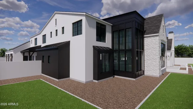 a view of house with backyard