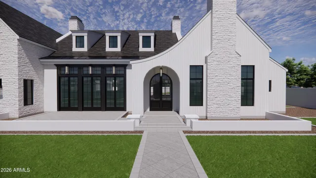 a front view of a house with yard